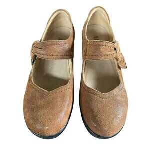 Alegria Womens Ella Desert Essence Tan Mary Jane Heels Leather Upper Size 37 EU